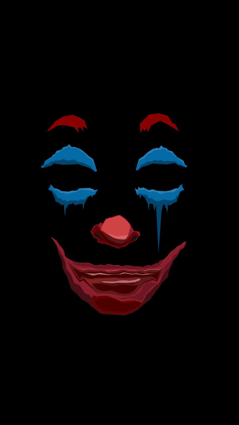 Лицо с красным носом и голубыми глазами (2019, джокер, joker, джокер 2019, joker 2019)