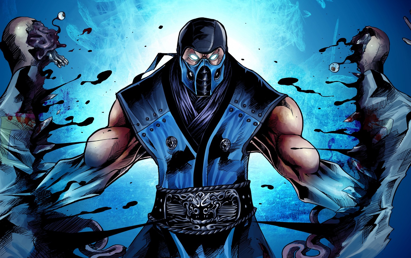 Descargar fondo de pantalla mortal kombat, ninja, sub zero