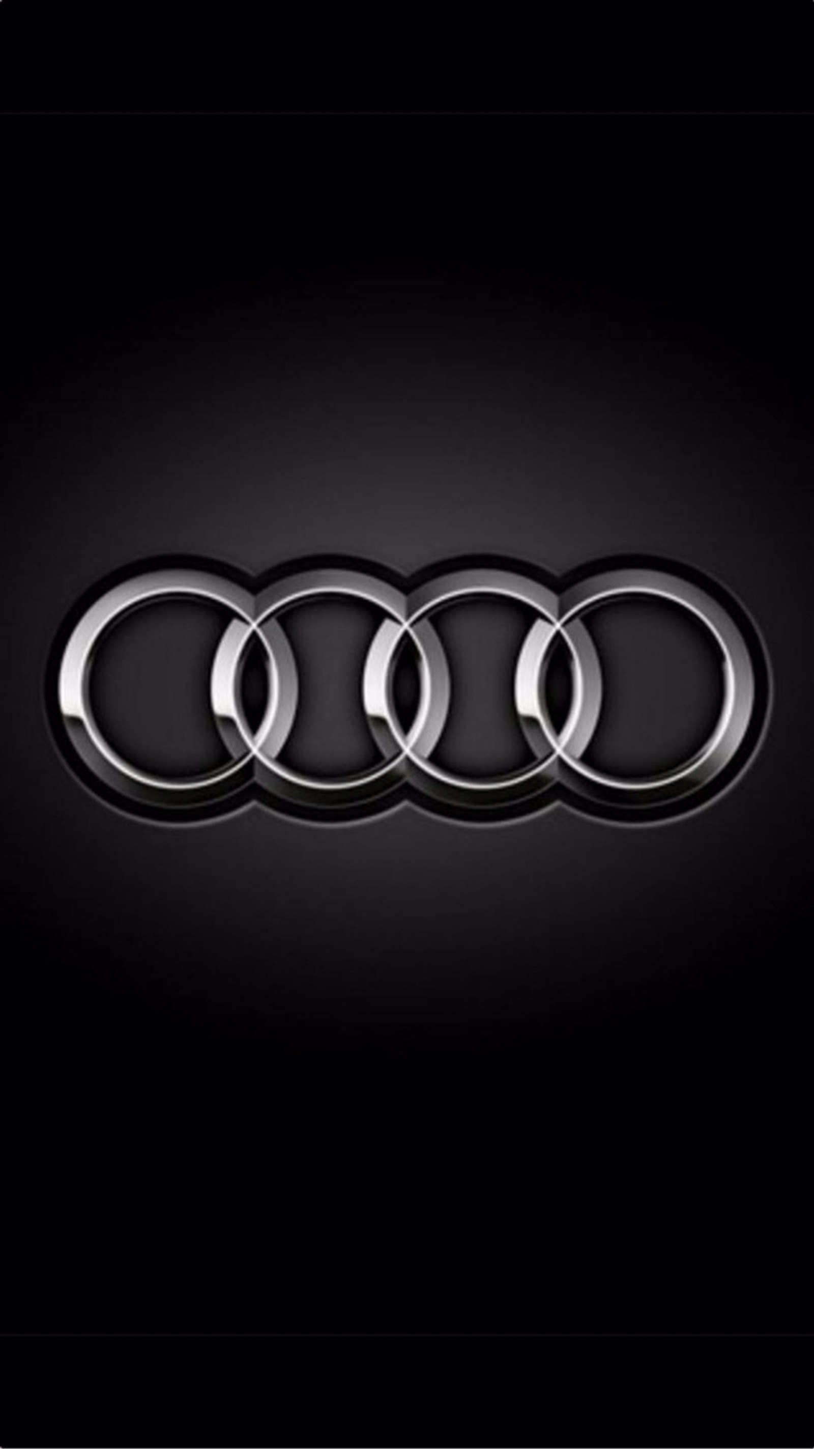 Logo de audi sobre fondo negro (audi, negro, coche, cromo, emad)