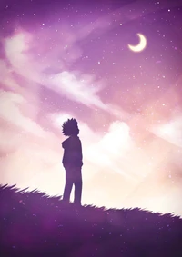 deku, galáxia, my hero academia, céu, estrelas