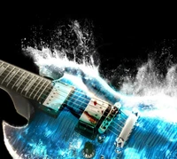 guitar, water wallpaper