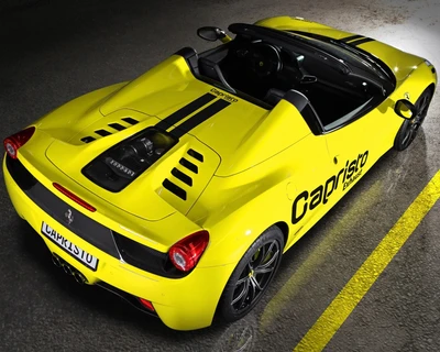 coche, coches, roadster, amarillo