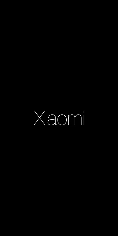 Xiaomi-Logo auf schwarzem Hintergrund