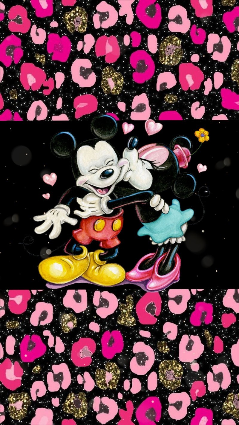 Обои с микки маусом и минни маус (mickey mouse, минни маус, minnie mouse)