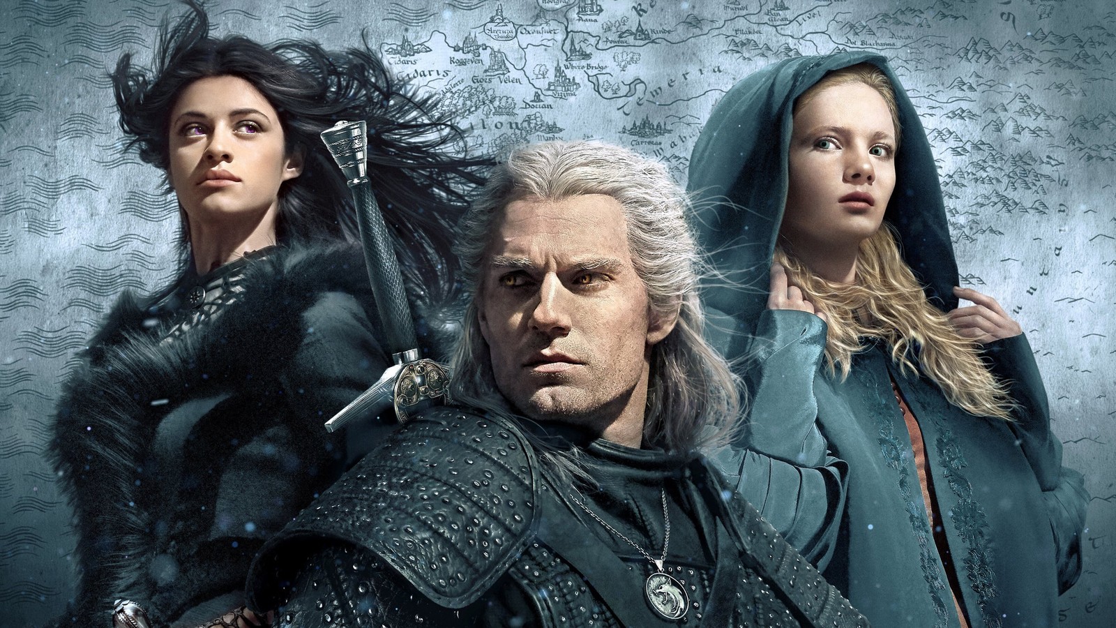 the witcher, netflix, tv series, characters, poster wallpaper