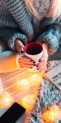 coffee, mug, book, coffee cup, autumn