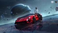 PUBG Mobile: Lamborghini Invencible in Cosmic Arena