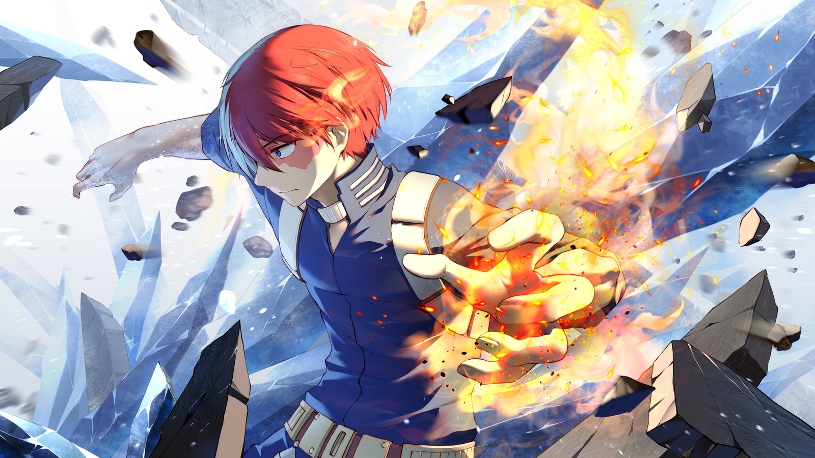 Baixar papel de parede shoto todoroki, boku no hero academia, my hero academia, anime, bnha