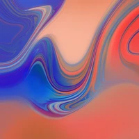 Colorful Abstract Waves on a Samsung Galaxy A9 Screen