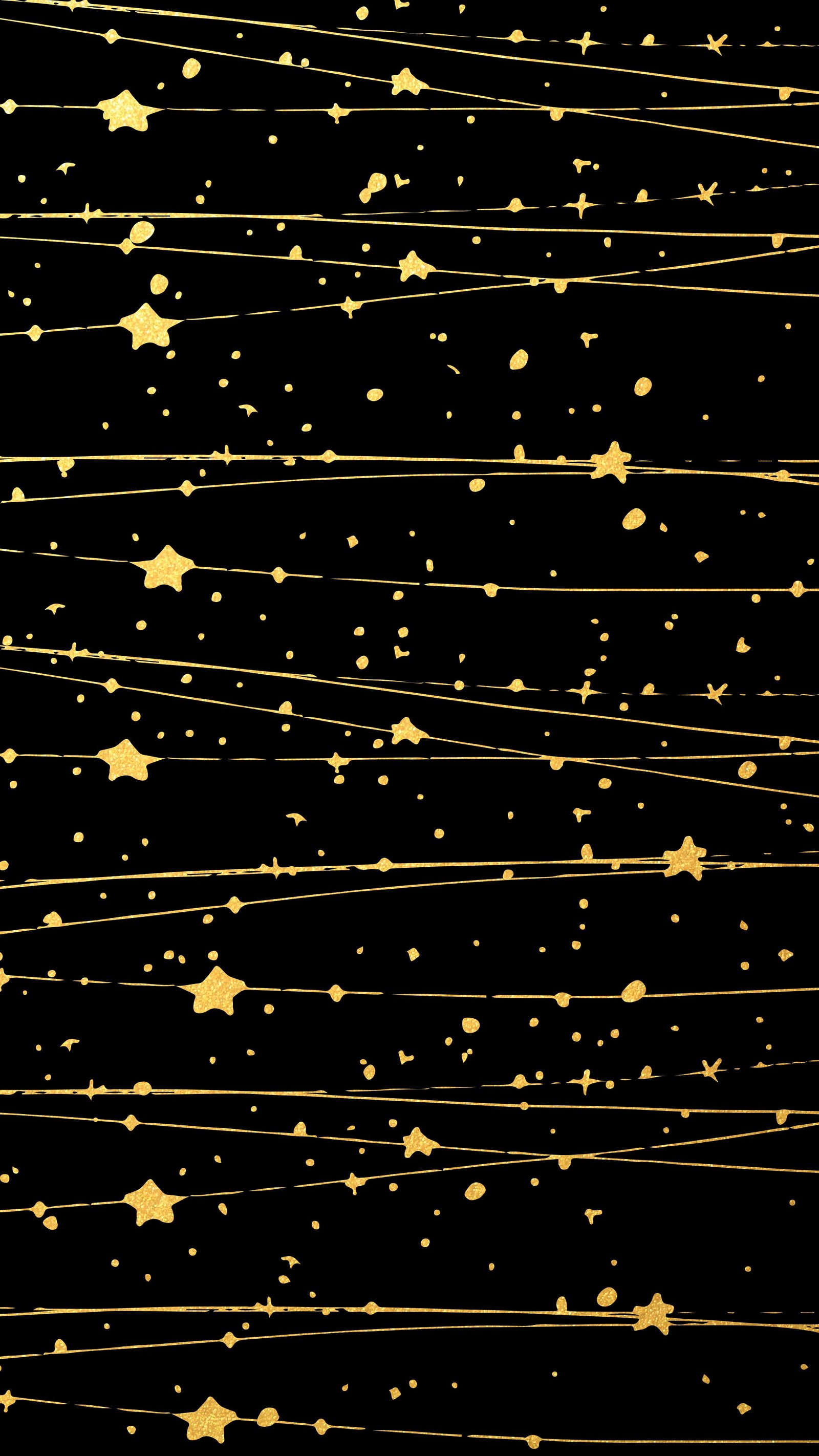 Un primer plano de un fondo negro y dorado con estrellas (patrón, rectángulo, paralelos, tecnología, espacio)