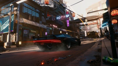 cyberpunk 2077, videojuego, coche