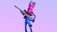 Fantasia Jelly vibrante com sniper no Fortnite Battle Royale