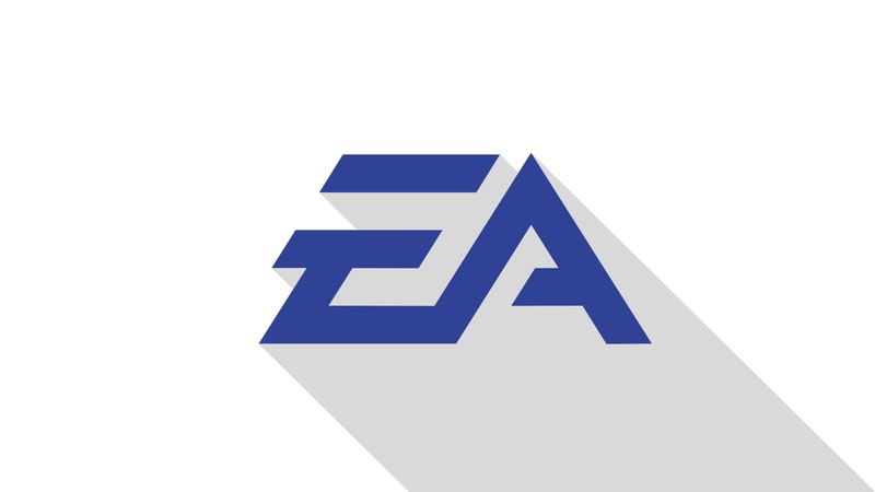 Синий и белый логотип с буквой ea (логотип, electronic arts, типография, кобальтовый синий, электрический синий)