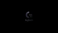 Logo minimaliste de Logitech sur fond noir - design technologique monochrome