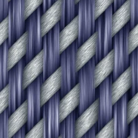 Motif tissé texturé bleu et violet ressemblant à des tresses métalliques, avec des lignes diagonales et un design moderne.