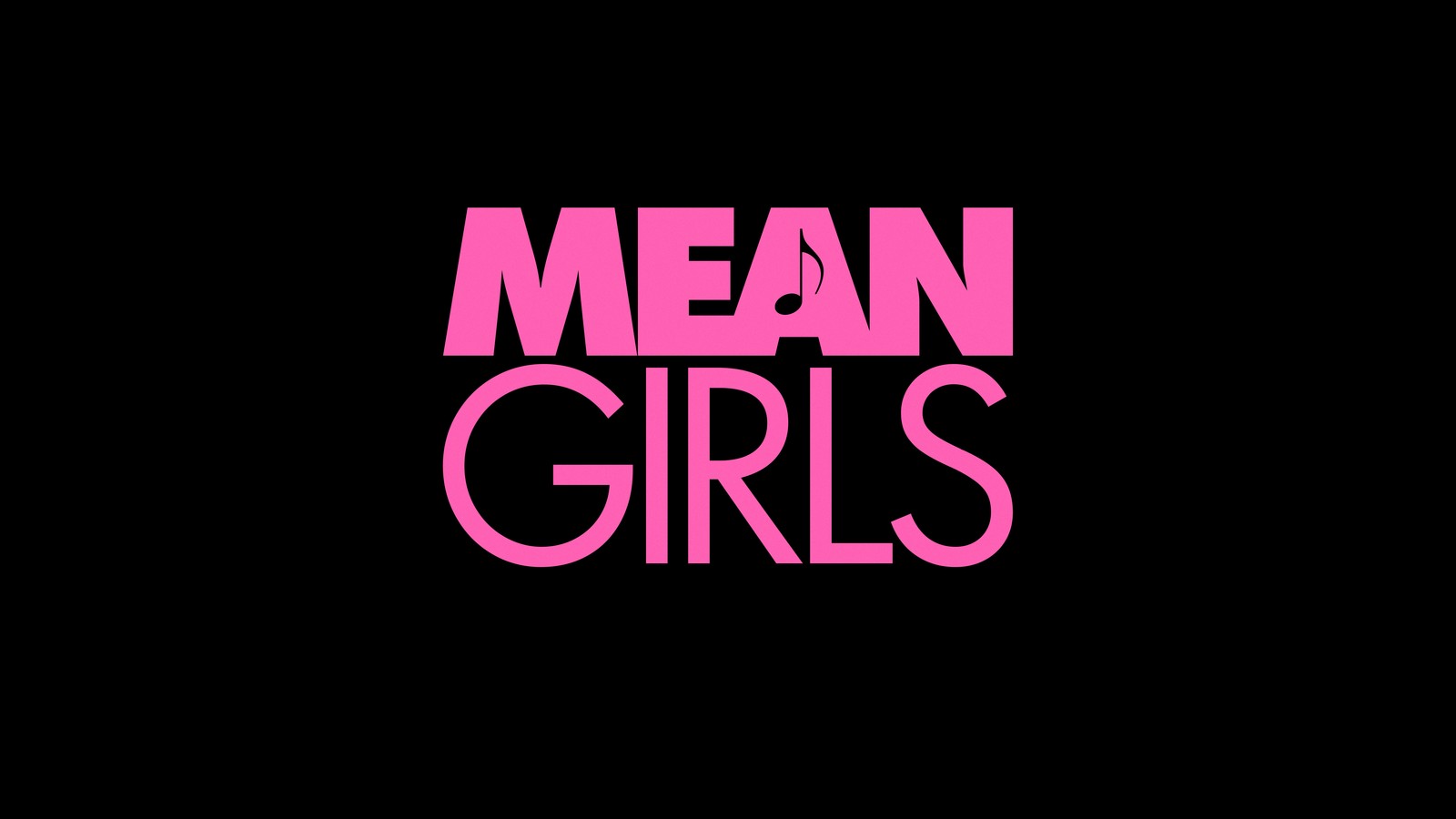 Logo de chicas malas sobre fondo negro (chicas pesadas, mean girls, logotipo, películas de 2024, fondo negro)