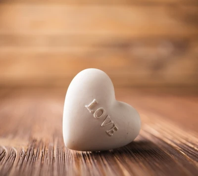 love heart background, white stone