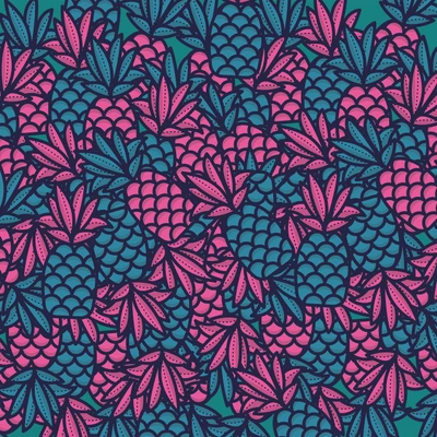 Vibrant Pineapple Paradise: A Tropical Summer Pattern