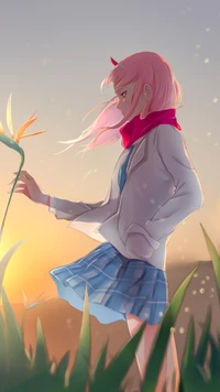 anime, darling, darling in the franxx, zero two, 02