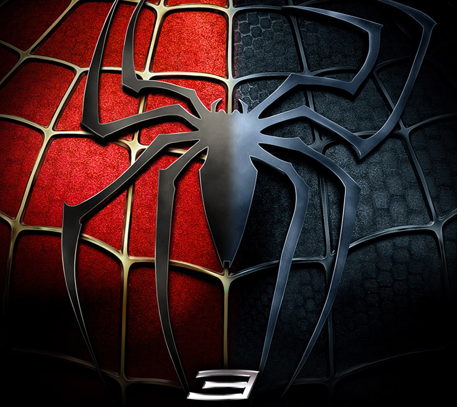 Logo de spider-man sur un fond rouge et noir (divertissement, sm 3 hd)