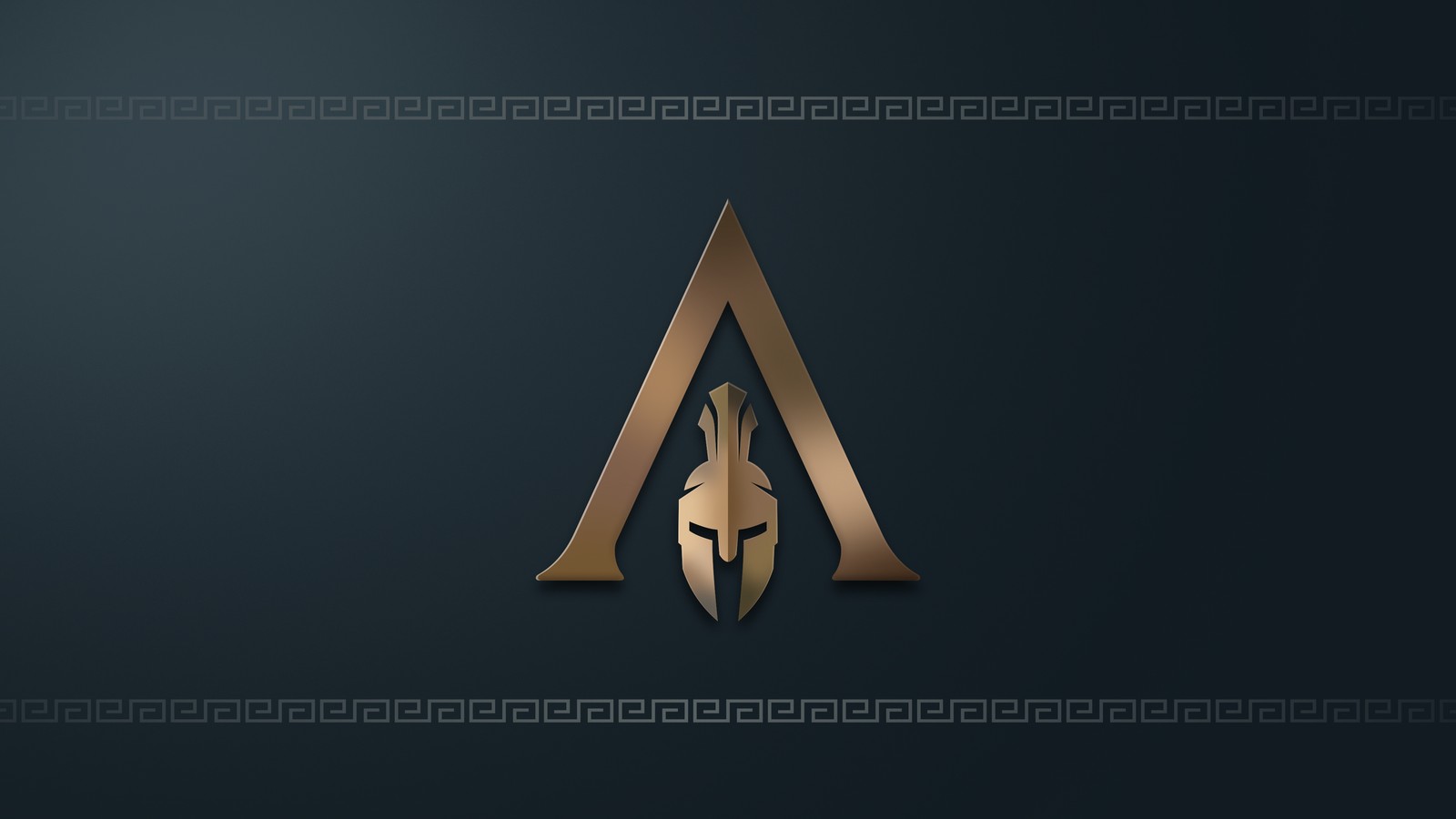 Das logo für das spiel assassin wird auf einem dunklen hintergrund angezeigt (minimal, spartanisch)