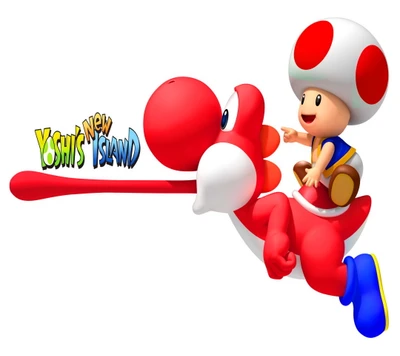 Yoshi und Toad auf einem Abenteuer in Yoshi's neuer Insel