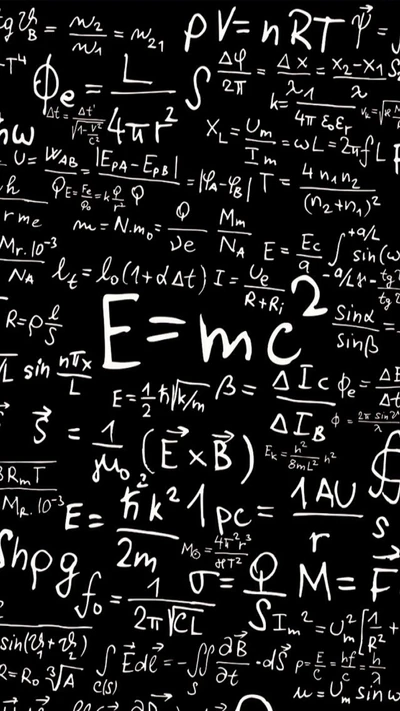 Motifs monochromes de formules et d'équations scientifiques