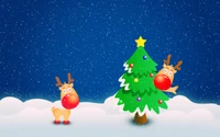 christmas day, snowman, christmas, christmas tree, santa claus wallpaper