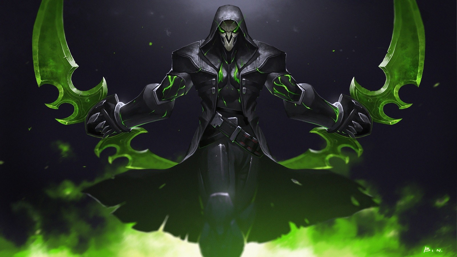 reaper, overwatch, video game wallpaper