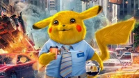 pikachu, free guy, película, 2021, arte