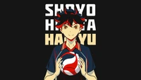 Shoyo Hinata: Energetic Volleyball Star in Pop Art Style