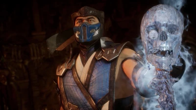 Суб Зиро владеет силой льда в Mortal Kombat 11