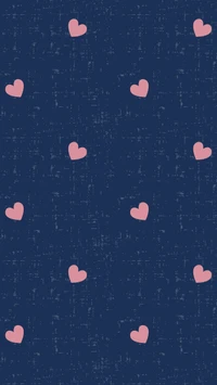 blue, hearts, pattern