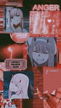 anime, fille danime, darling in the franxx, deux, zéro