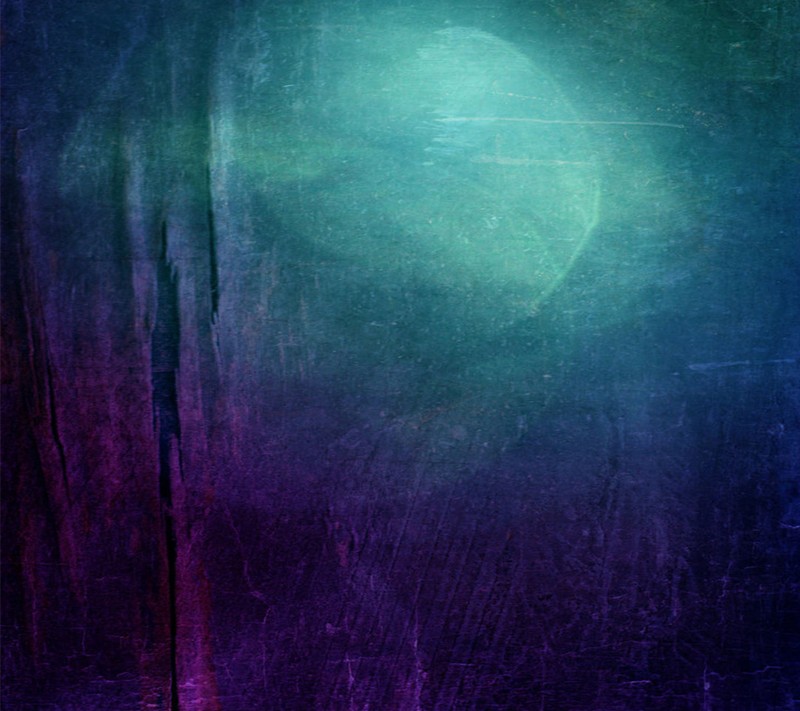 A close up of a green and purple background with a light (blue, dull)