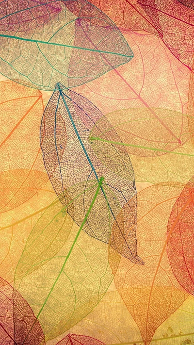 abstrait, automne, iphone, feuilles