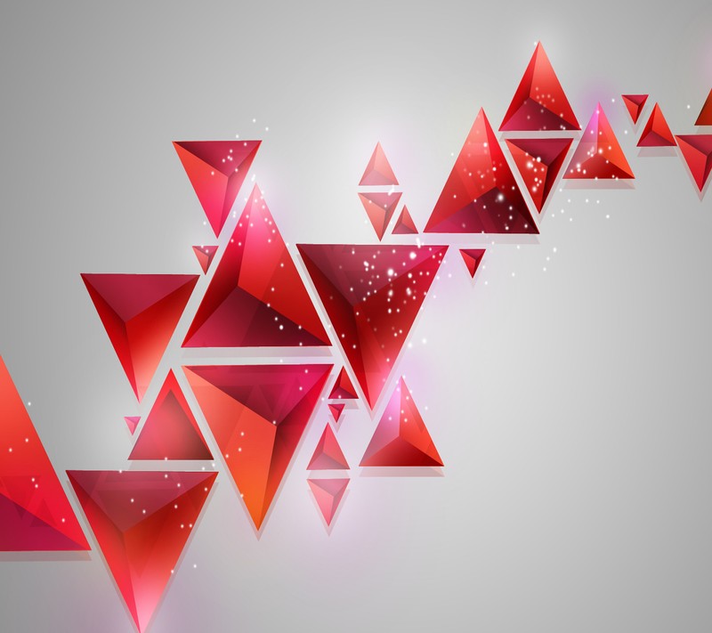 Abstract background with triangles and stars (red, triangle)