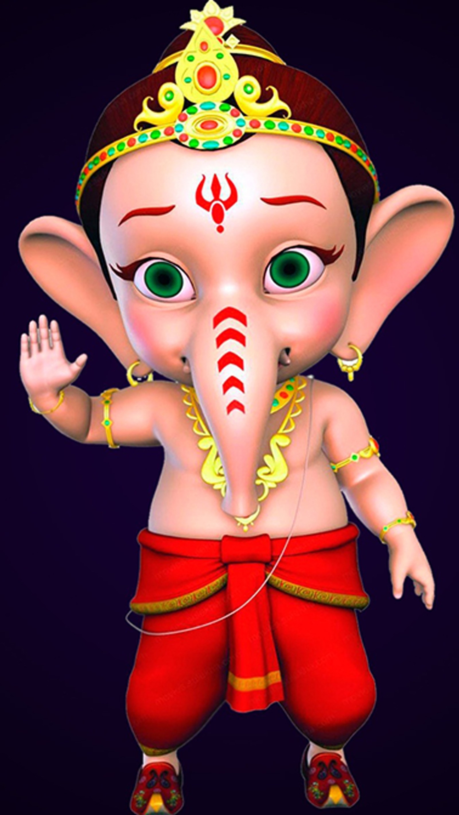 Скачать обои om gan ganpati namaha, мультфильмы, милый