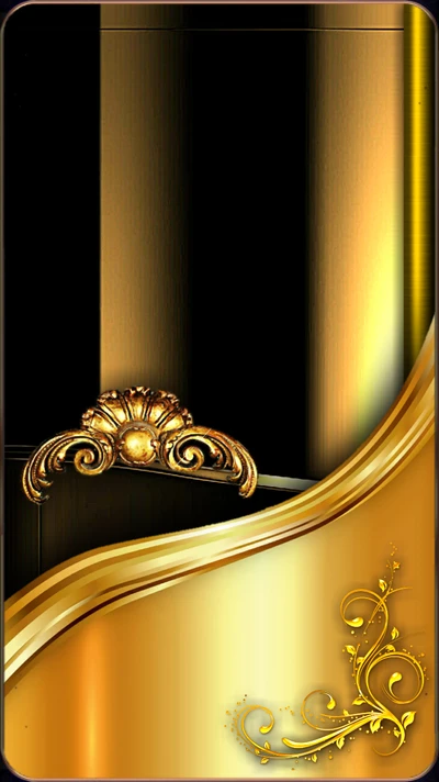 Elegantes Schwarz-Gold-Dekorationsdesign