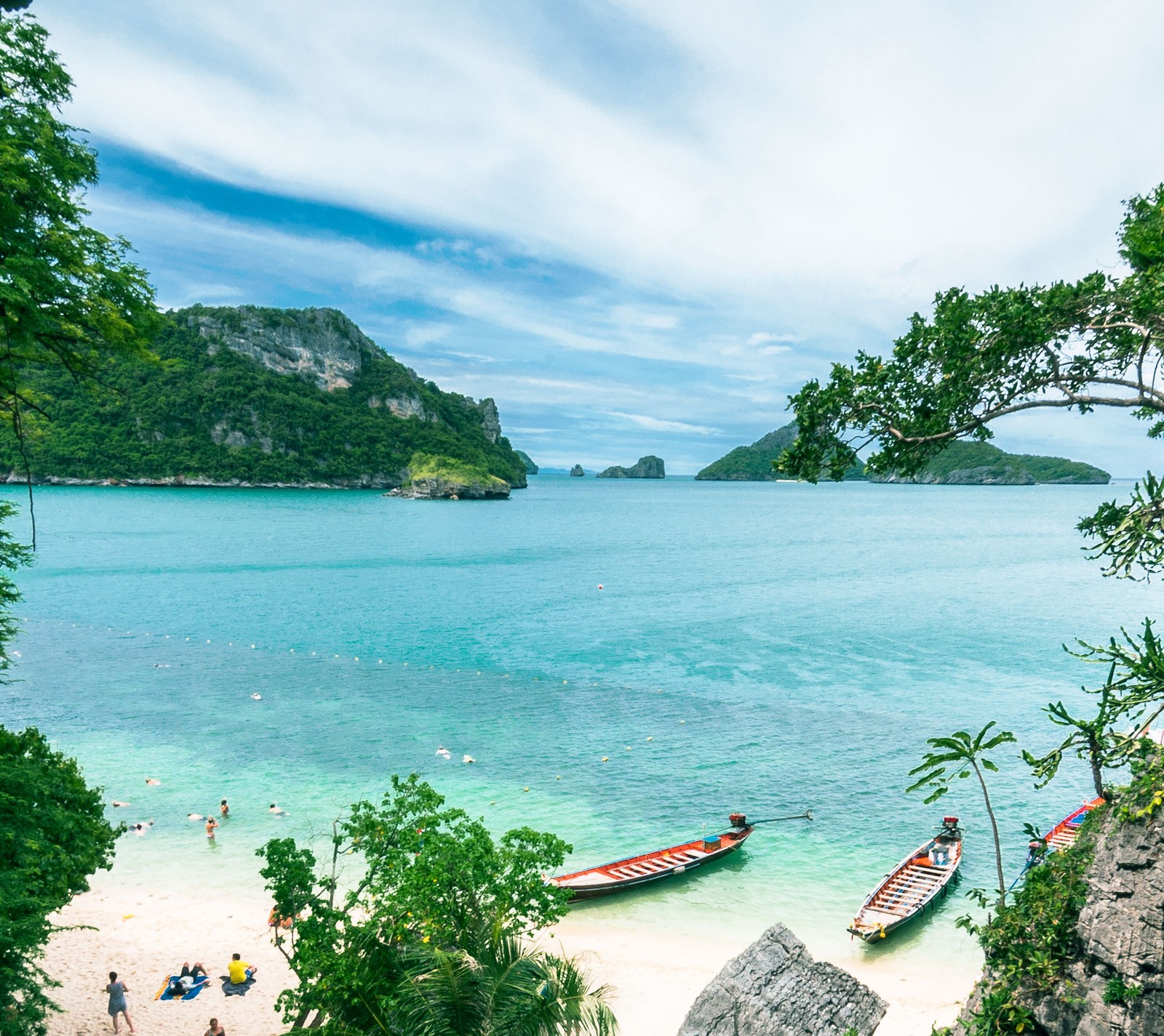 Скачать обои angthong, залив, острова, морской, парк