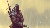 arte, o bruxo, the witcher, pc game, guerreiro