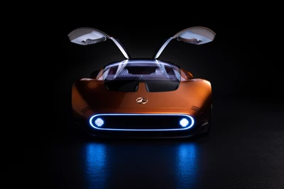 Mercedes-Benz Vision One Eleven: Футуристический концепт-кар в темной обстановке