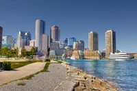 Skyline von Boston: Eine Lebendige Urbane Metropole am Wasser