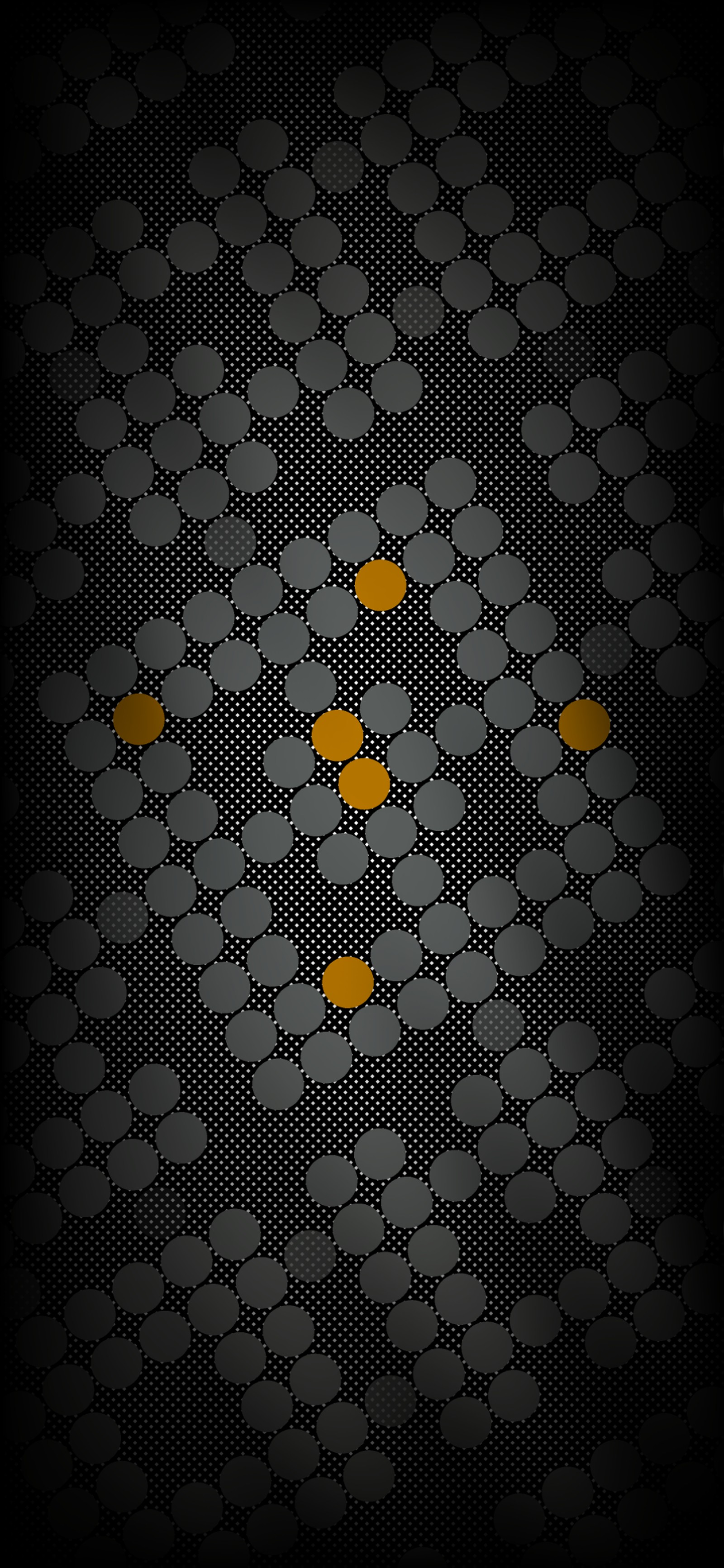 A close up of a black and yellow wall with a bunch of fish (pattern, design, mathematics, art, grey)