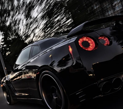 amazing, black, car, tuned