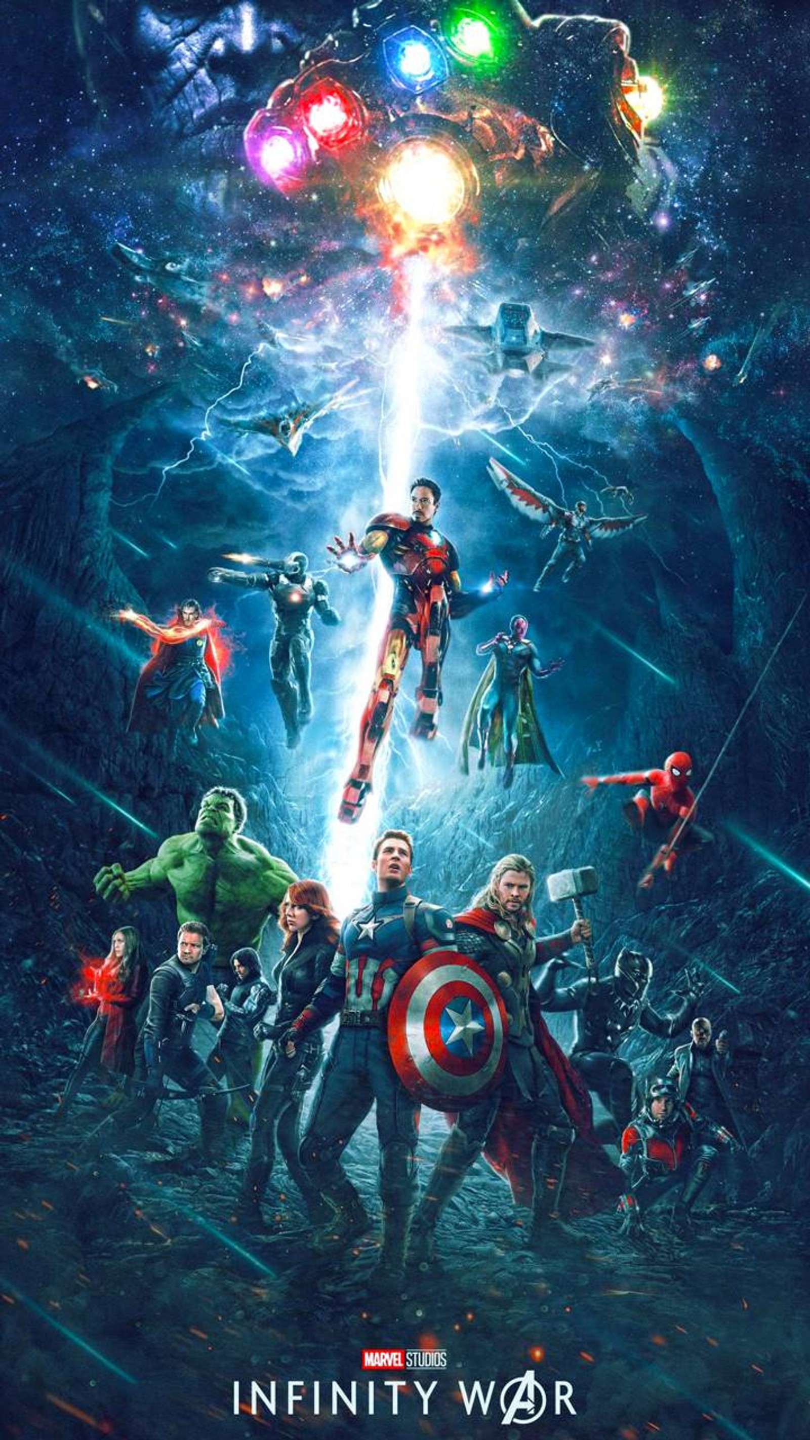 Los vengadores están saliendo de la galaxia en este cartel (vengadores, avengers, infinito, marvel, guerra)