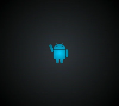 android, negro, azul, android azul