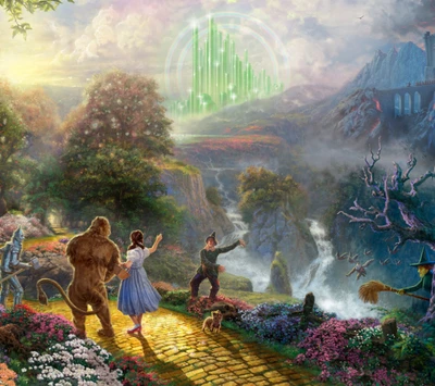 disney, thomas kinkade, wizard of oz