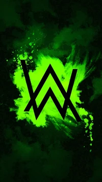 alan, alan walker, walker, green, aw wallpaper