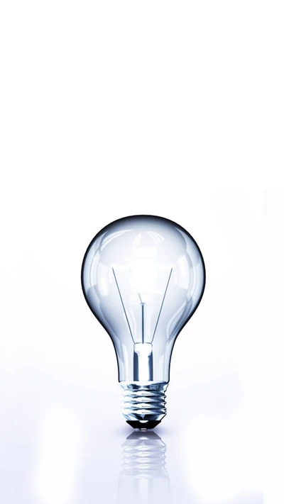 Illuminating Clarity: A Sleek Light Bulb on a White Background